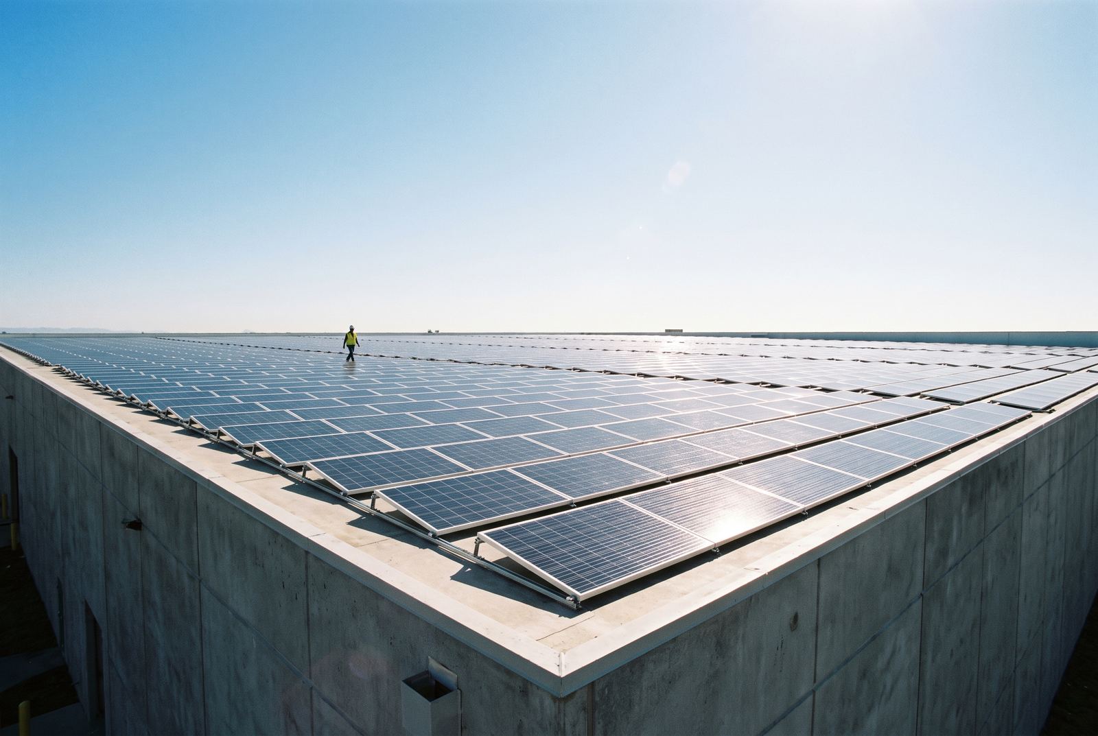 Commercial rooftop solar array